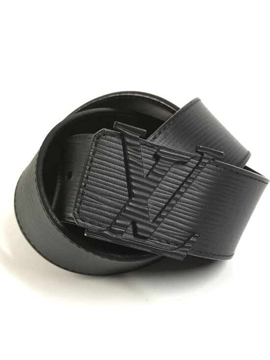 Louis Vuitton Belt Ceinture LV Initial Epi Leather Noir Black
